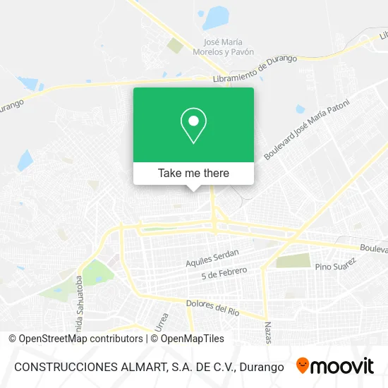 Mapa de CONSTRUCCIONES ALMART, S.A. DE C.V.