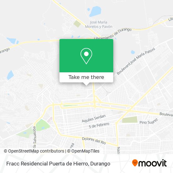 Fracc Residencial Puerta de Hierro map