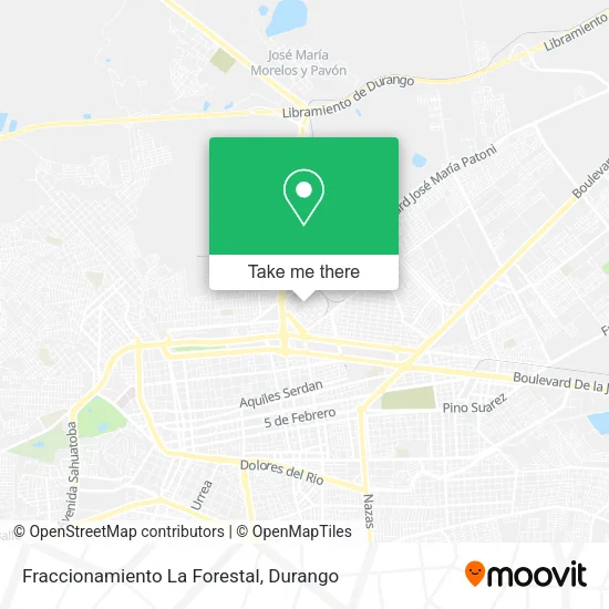 Mapa de Fraccionamiento La Forestal
