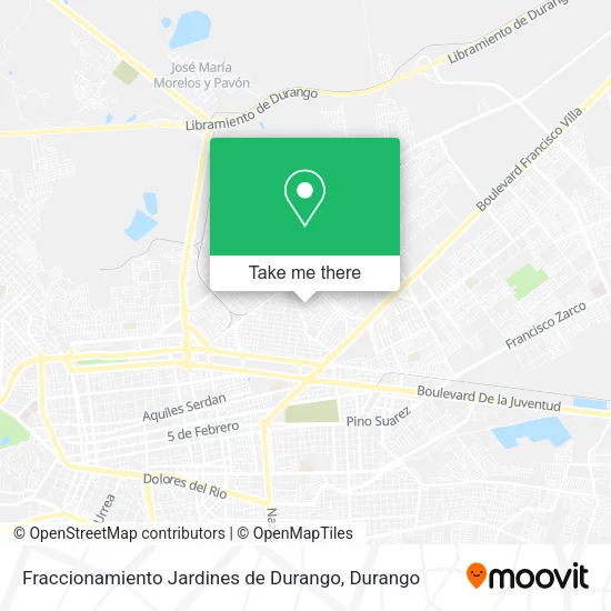 Mapa de Fraccionamiento Jardines de Durango