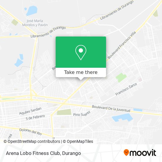 Arena Lobo Fitness Club map