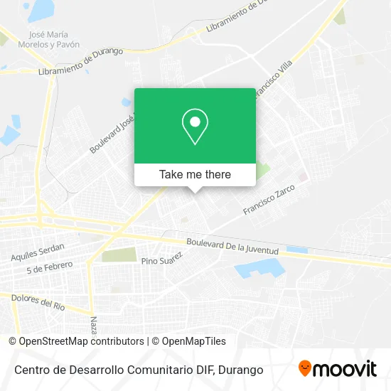 Mapa de Centro de Desarrollo Comunitario DIF