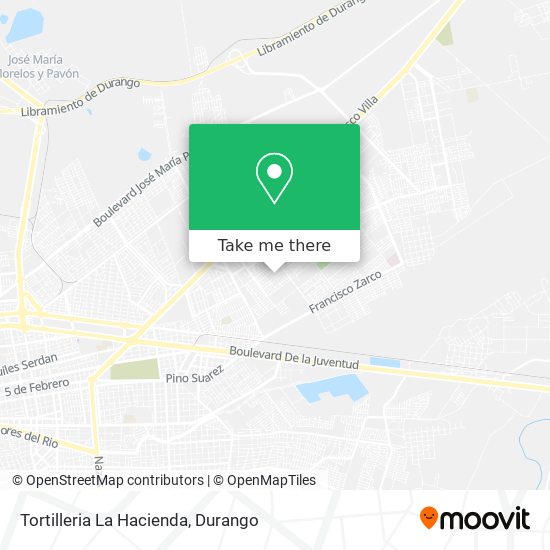 Mapa de Tortilleria La Hacienda