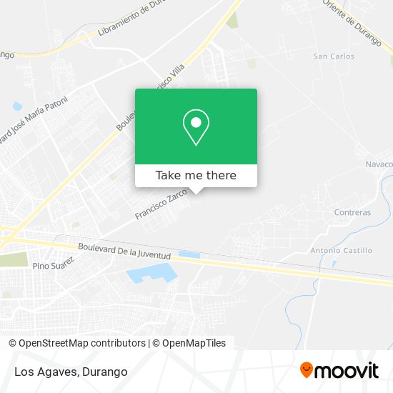 Los Agaves map