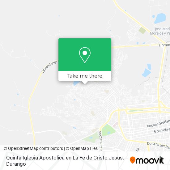 Quinta Iglesia Apostólica en La Fe de Cristo Jesus map