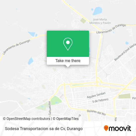 Mapa de Sodesa Transportacion sa de Cv
