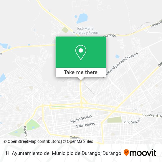 Mapa de H. Ayuntamiento del Municipio de Durango