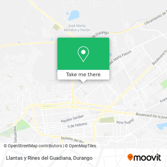 Mapa de Llantas y Rines del Guadiana