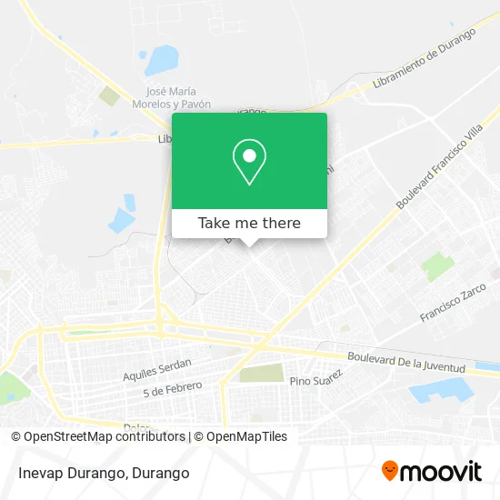 Inevap Durango map