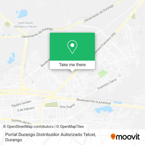 Mapa de Portal Durango.Distribuidor Autorizado Telcel