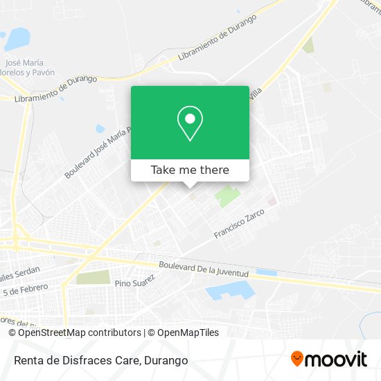 Renta de Disfraces Care map