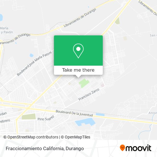 Mapa de Fraccionamiento California