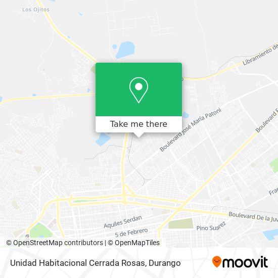 Unidad Habitacional Cerrada Rosas map