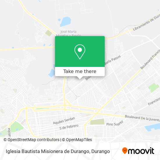 Mapa de Iglesia Bautista Misionera de Durango