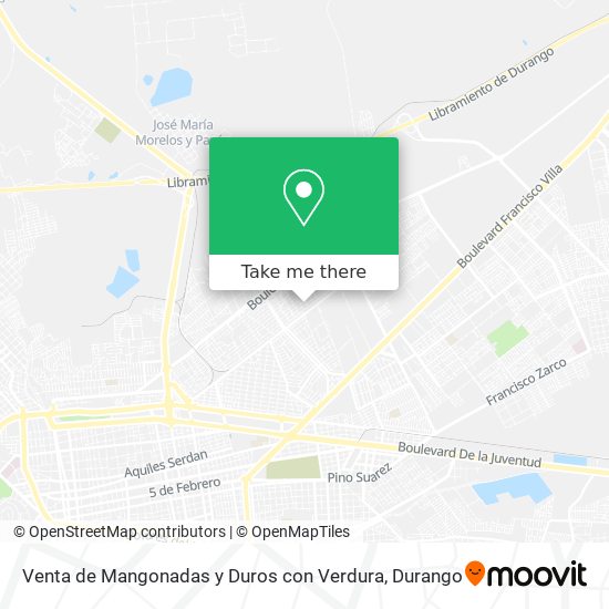 Venta de Mangonadas y Duros con Verdura map