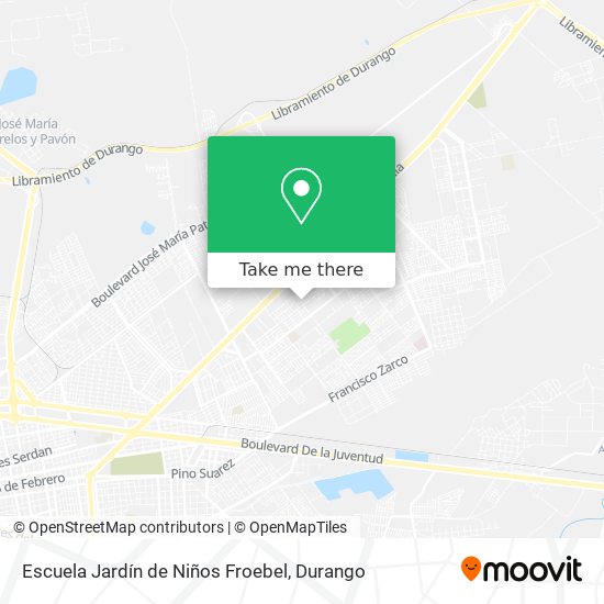 Mapa de Escuela Jardín de Niños Froebel