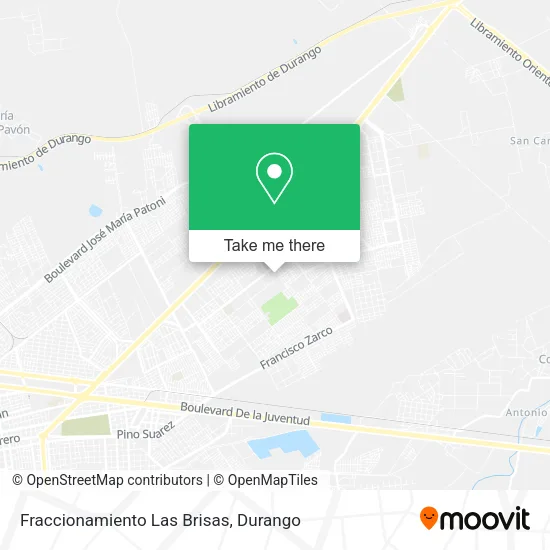 Mapa de Fraccionamiento Las Brisas
