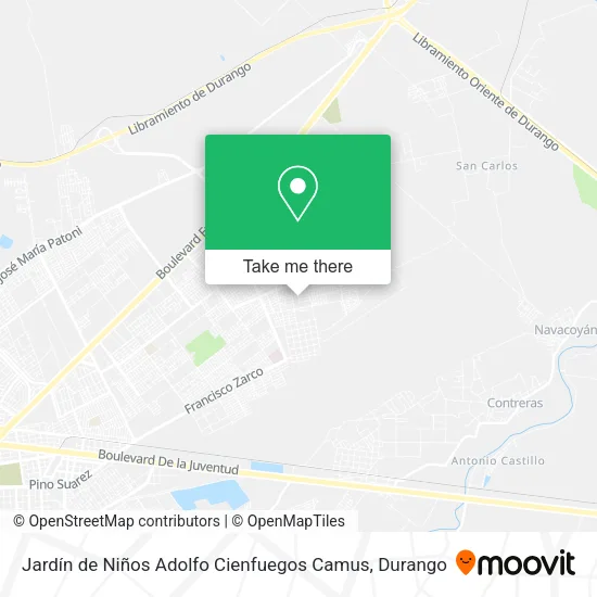 Mapa de Jardín de Niños Adolfo Cienfuegos Camus