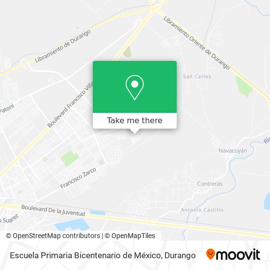 Mapa de Escuela Primaria Bicentenario de México