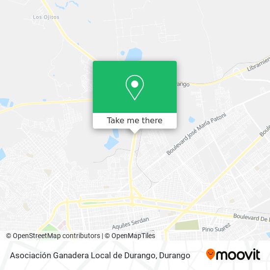 Mapa de Asociación Ganadera Local de Durango