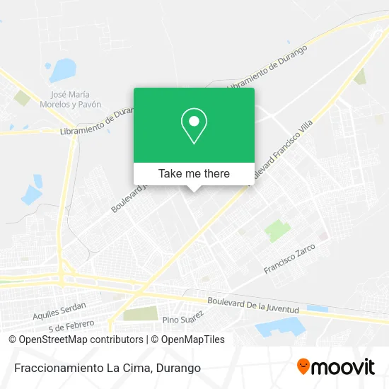 Mapa de Fraccionamiento La Cima