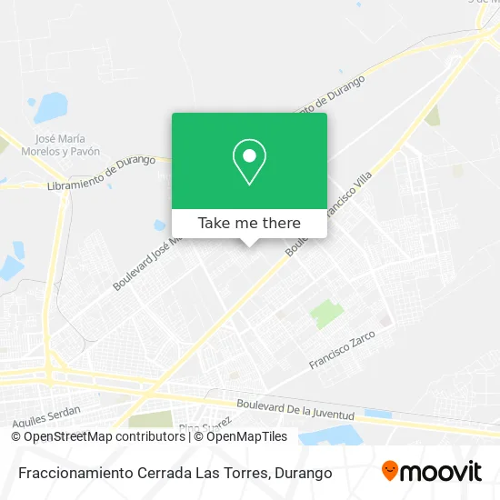 Fraccionamiento Cerrada Las Torres map
