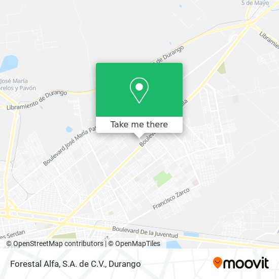 Forestal Alfa, S.A. de C.V. map