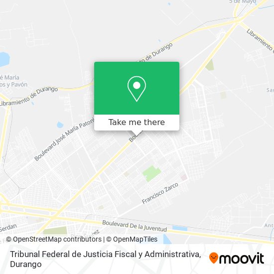 Tribunal Federal de Justicia Fiscal y Administrativa map