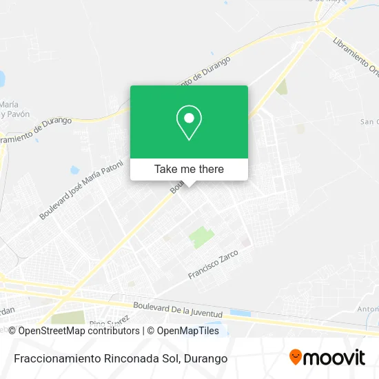 Mapa de Fraccionamiento Rinconada Sol