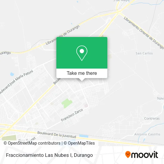 Mapa de Fraccionamiento Las Nubes I