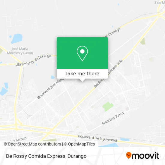 De Rossy Comida Express map