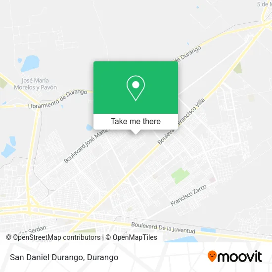 Mapa de San Daniel Durango