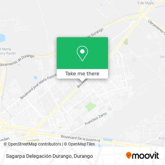 Sagarpa Delegación Durango map