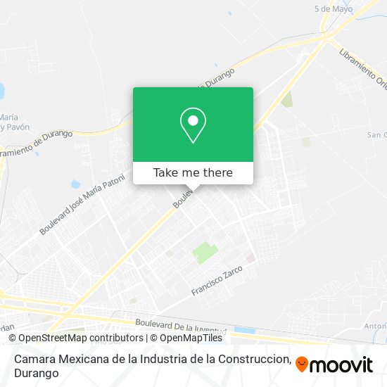 Mapa de Camara Mexicana de la Industria de la Construccion