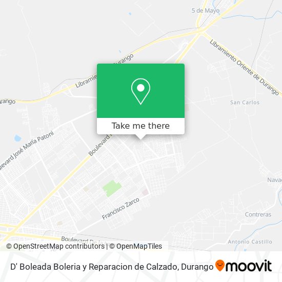 Mapa de D' Boleada Boleria y Reparacion de Calzado