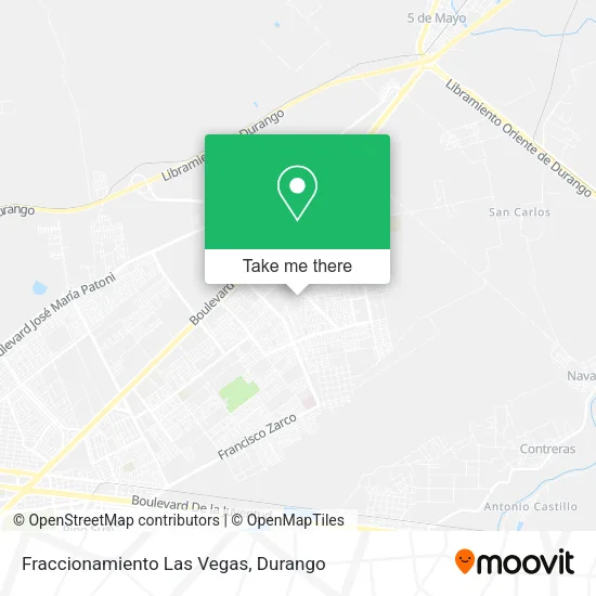 Mapa de Fraccionamiento Las Vegas