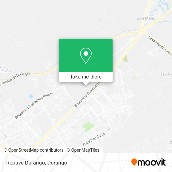 Mapa de Repuve Durango