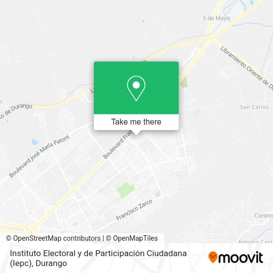 Mapa de Instituto Electoral y de Participación Ciudadana (Iepc)