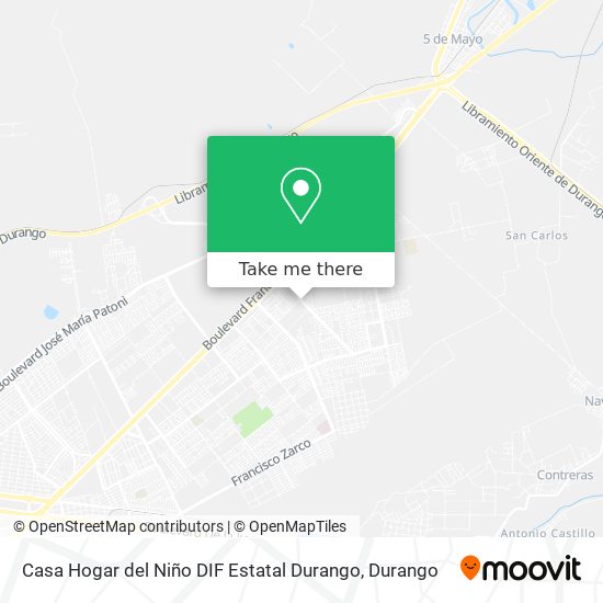 Casa Hogar del Niño DIF Estatal Durango map