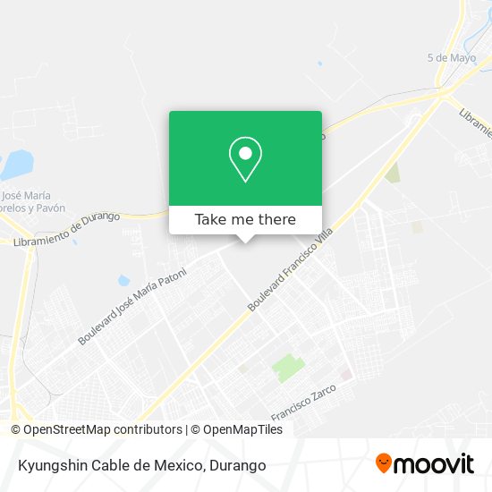 Mapa de Kyungshin Cable de Mexico