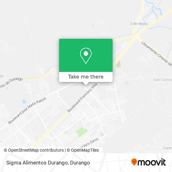 Sigma Alimentos Durango map