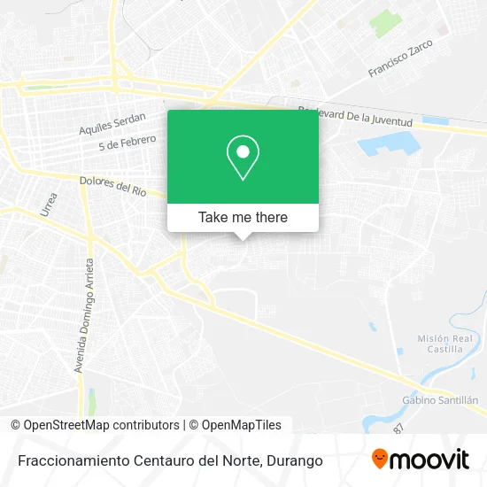 Mapa de Fraccionamiento Centauro del Norte
