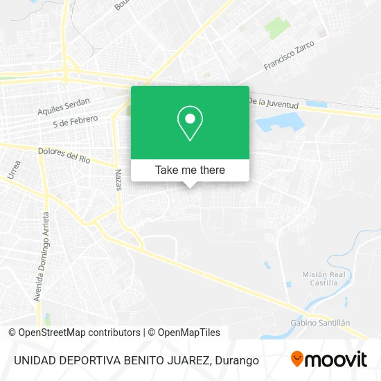 Mapa de UNIDAD DEPORTIVA BENITO JUAREZ
