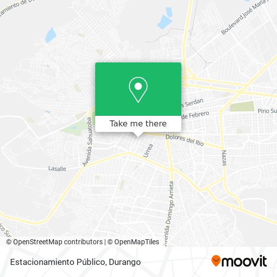 Estacionamiento Público map