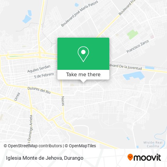Mapa de Iglesia Monte de Jehova