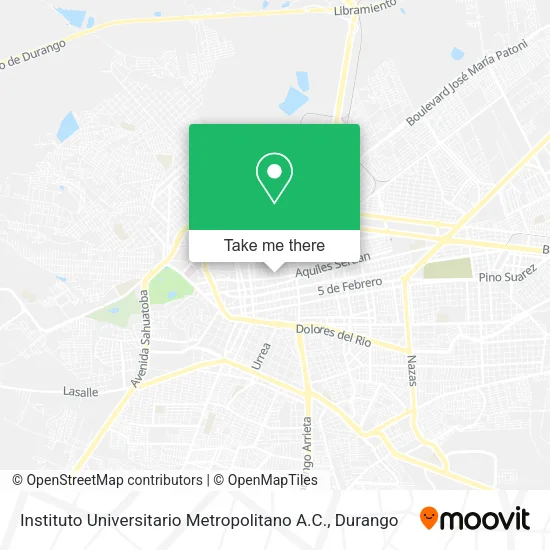 Mapa de Instituto Universitario Metropolitano A.C.