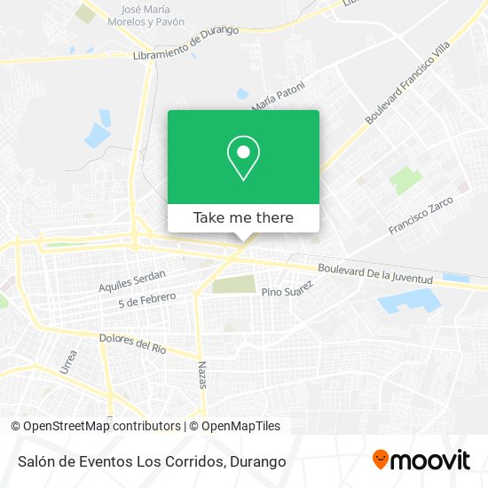Salón de Eventos Los Corridos map