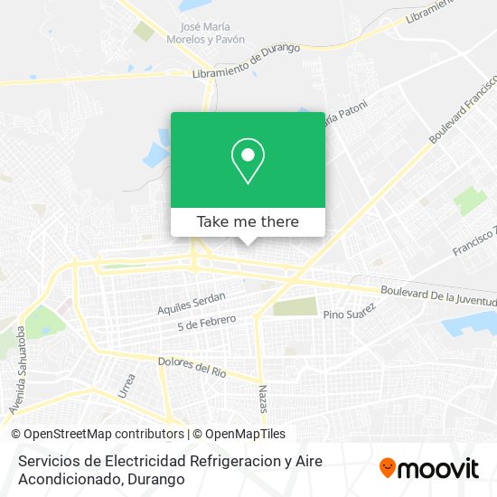 Mapa de Servicios de Electricidad Refrigeracion y Aire Acondicionado
