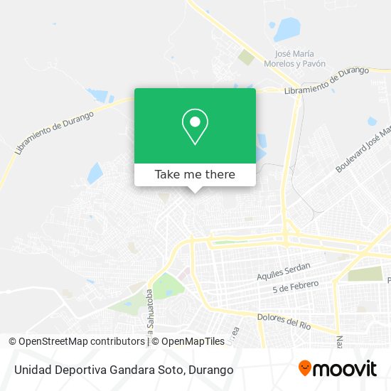 Unidad Deportiva Gandara Soto map