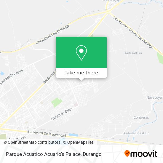 Mapa de Parque Acuatico Acuario's Palace